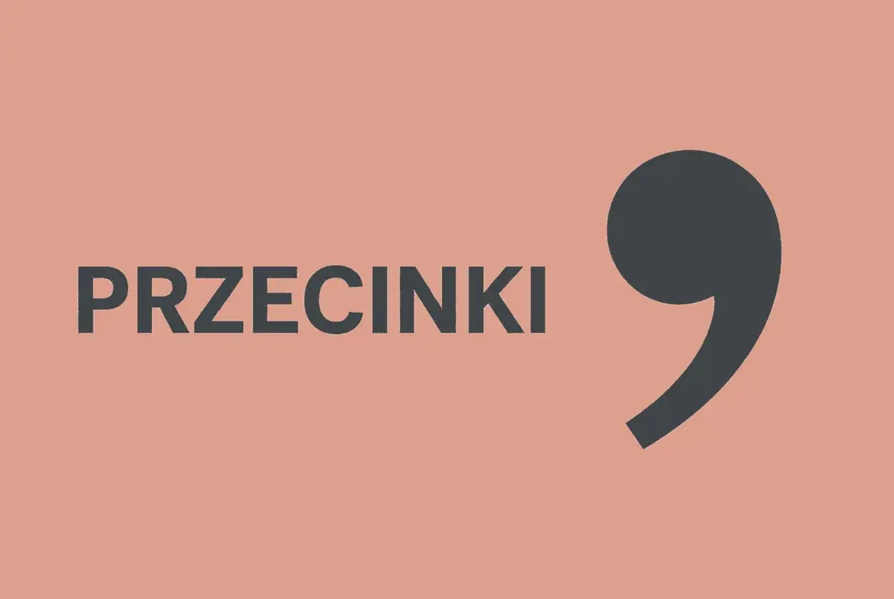 Szary przecinek obok napisu 