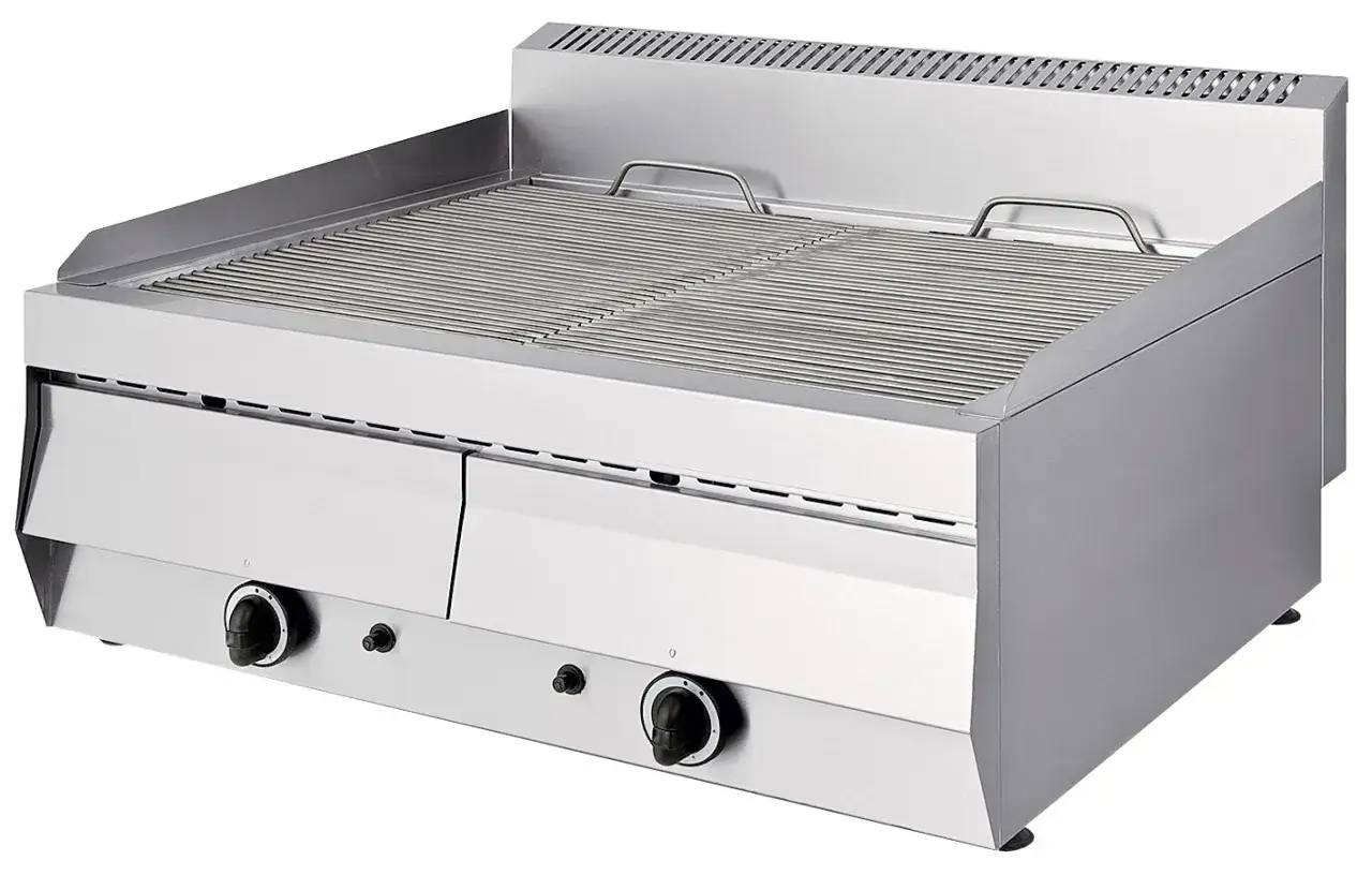 professioneller Gasgrill Gastronomie in Aktion