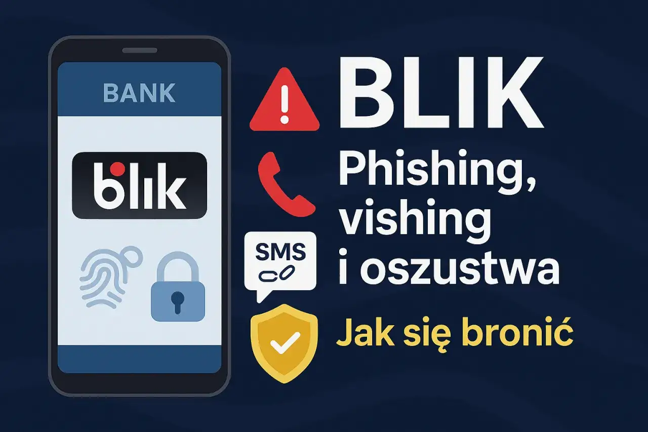 Ostrzeżenie przed BLIKiem, phishingiem, vishingiem i oszustwami. Dowiedz się, czym grozi podanie numeru dowodu osobistego i jak się bronić.
