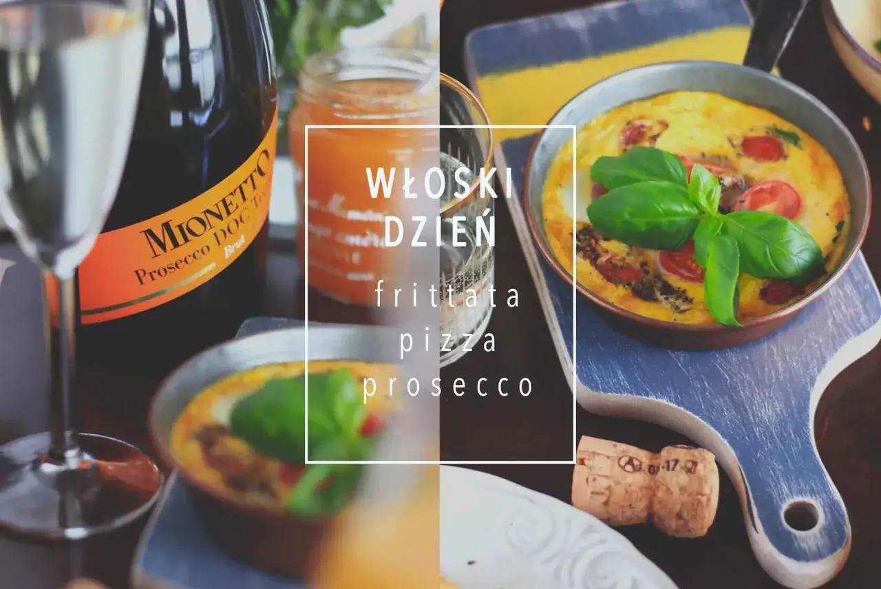 Włoski dzień z frittatą, pizzą i orzeźwiającym frizzante winem. Idealne połączenie smaków.