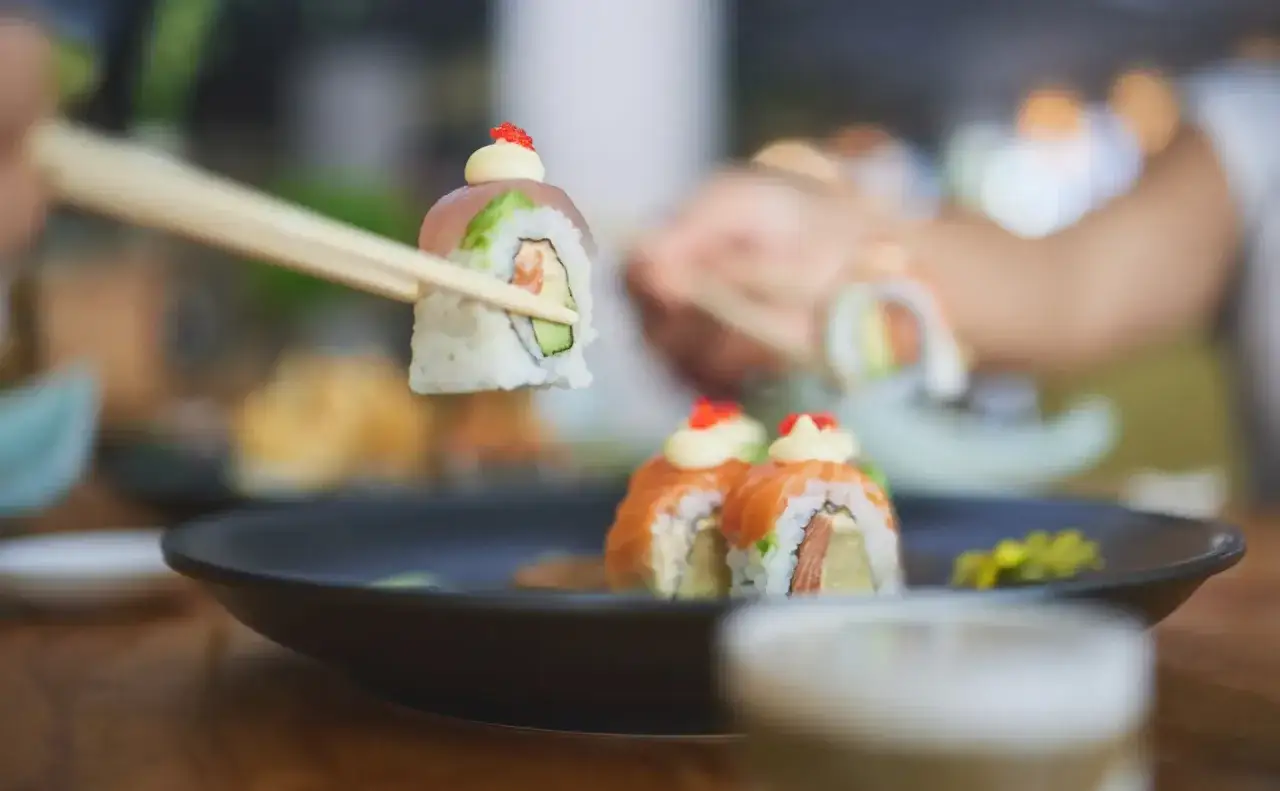 Sos sojowy, wasabi i marynowany imbir