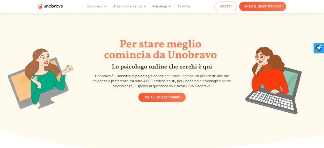Unobravo: trova il tuo psicologo online ideale tra oltre 4.000 professionisti. Un bravo servizio per il tuo benessere.