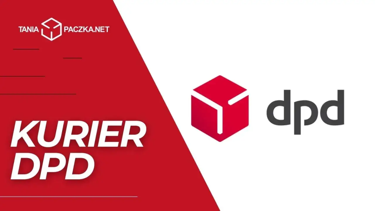 Kurier DPD oferuje doręczenie do Safeplace. Logo DPD i TANIA PACZKA.NET.