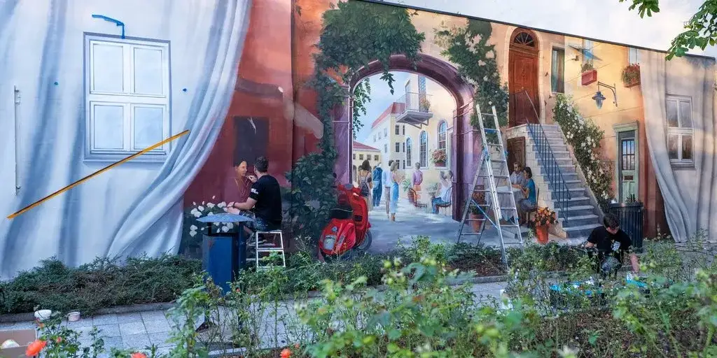 Łódź murale street art Pasaż Róży