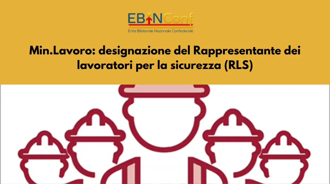 Icona stilizzata di lavoratori con elmetto, tema: designazione del rappresentante dei lavoratori per la sicurezza territoriale (RLS).