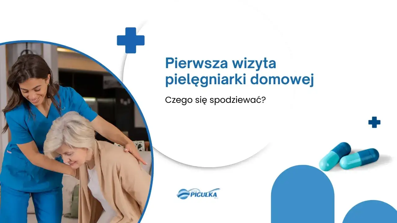 Uśmiechnięta pielęgniarka domowa pomaga starszej kobiecie. Pierwsza wizyta pielęgniarki domowej.