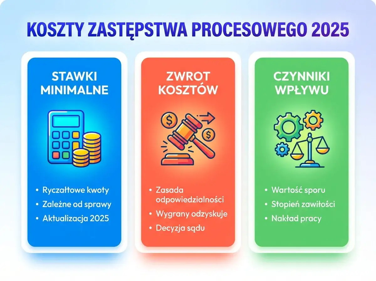 Koszty sądowe pozew cywilny infografika