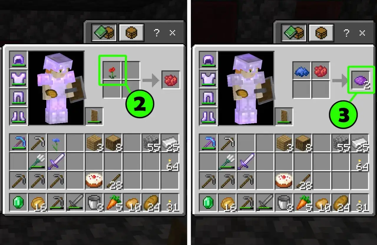 Minecraft zastosowania zielony barwnik