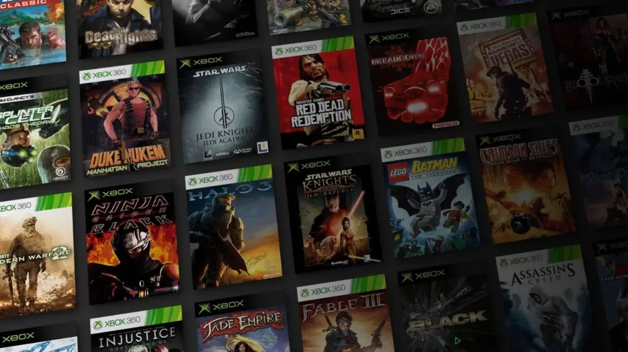 Kolekcja gier na Xbox 360, w tym Halo 3 i Red Dead Redemption. Czy gry z Xbox One działają na Xbox Series X? Tak, wiele z nich jest kompatybilnych wstecz.