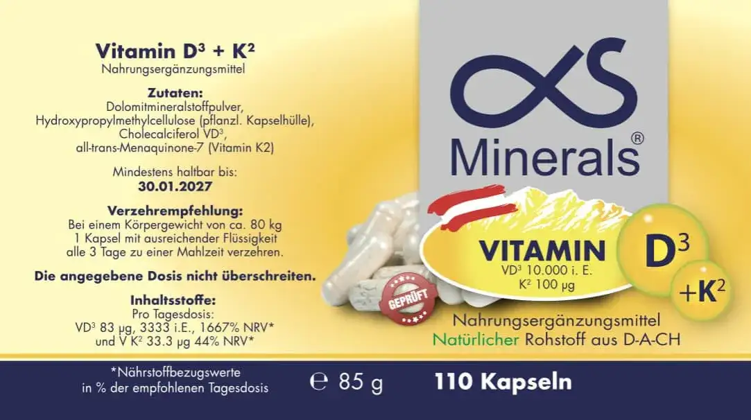 Zdjęcie Die entscheidende Rolle von Vitamin D3 und K2 für Ihre Gesundheit