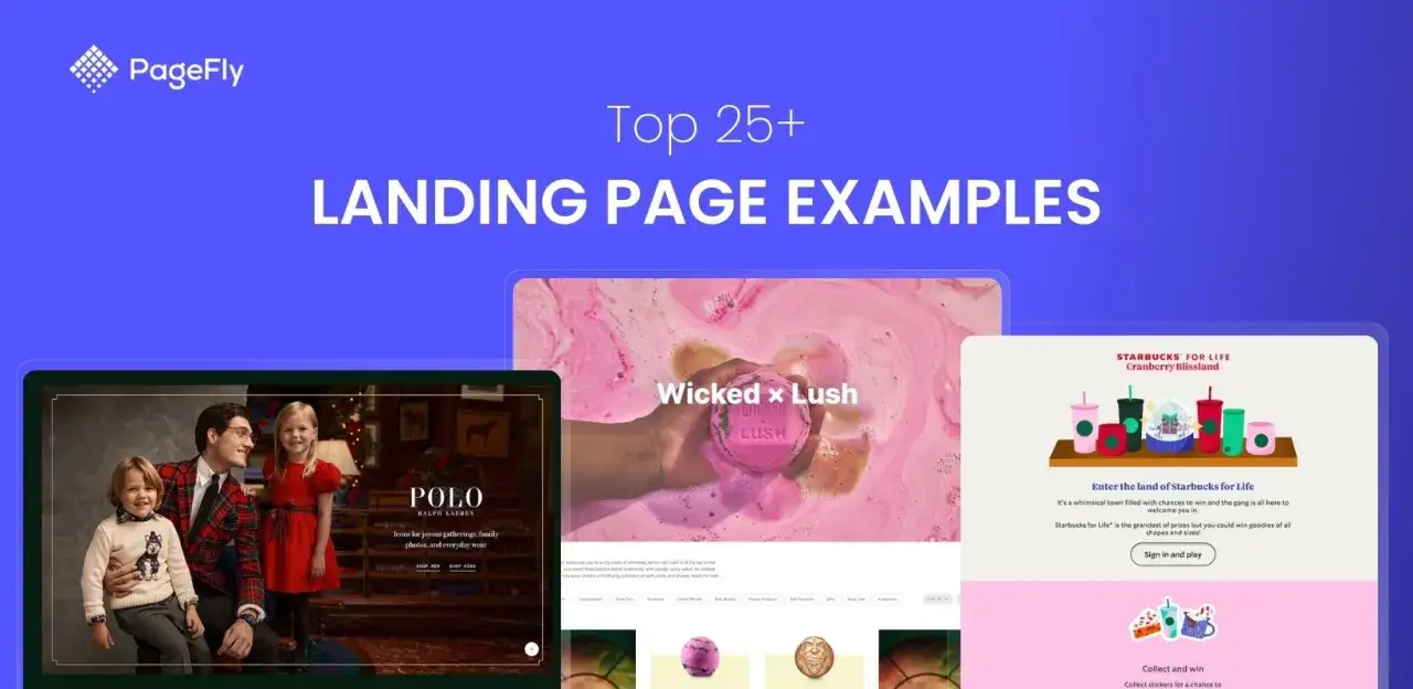 Hier sind Beispiele f&uuml;r Landing Pages: Polo, Lush und Starbucks zeigen, was eine Landing Page sein kann.