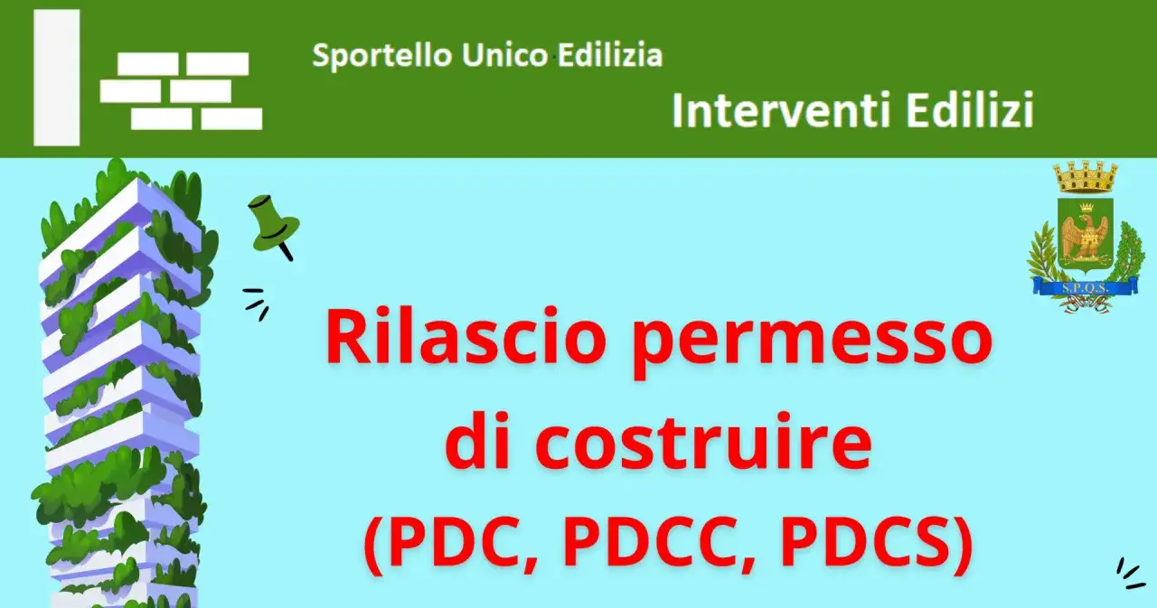 Edificio verde e icona di un mattone. Testo: 