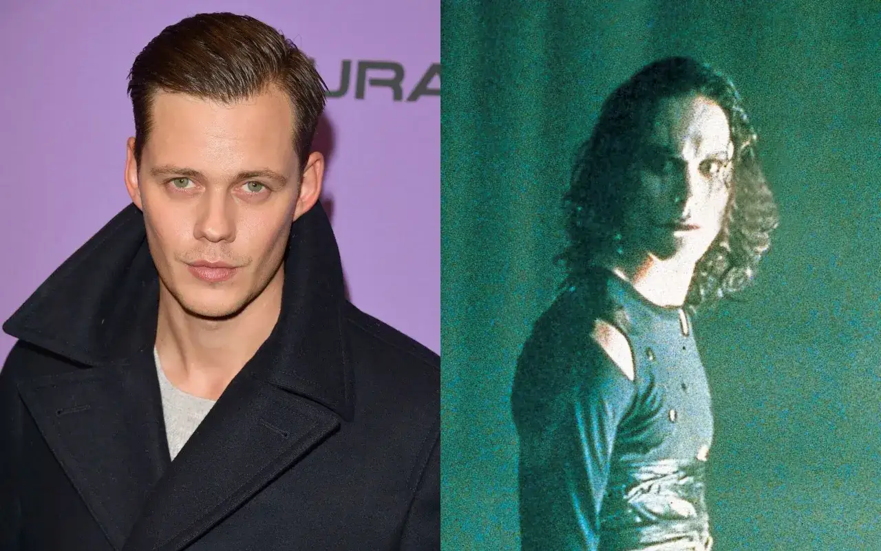 Bill Skarsgård e Brandon Lee in un confronto visivo, che evoca il dibattito su
