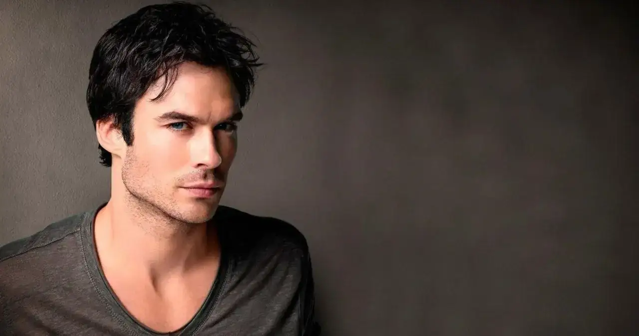 Ian Somerhalder, znany z film&oacute;w, seriali i program&oacute;w, z intensywnym spojrzeniem i ciemnymi włosami.