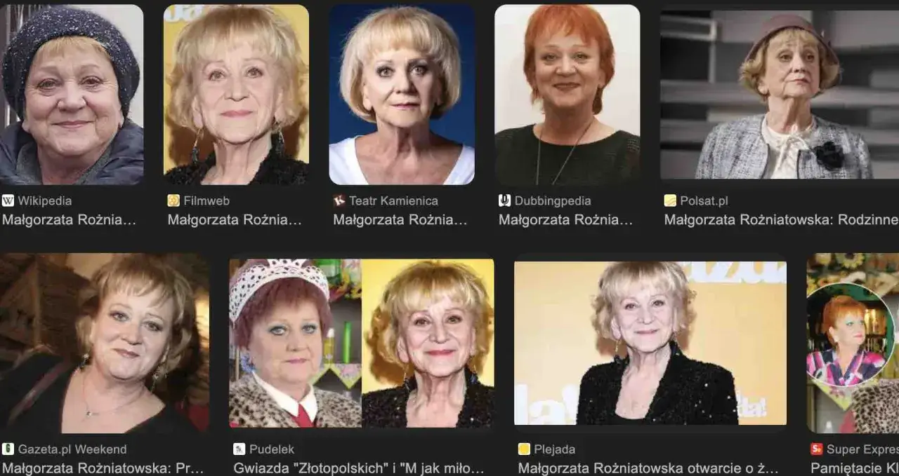 Małgorzata Rożniatowska, znana aktorka, w różnych odsłonach. Choć na zdjęciach nie widać jej dzieci, jej kariera jest bogata.