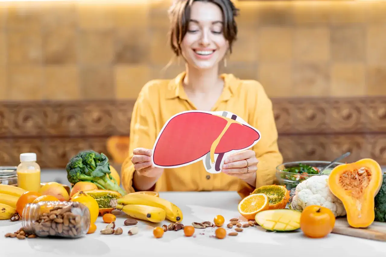 zdrowa dieta dla wątroby infografika
