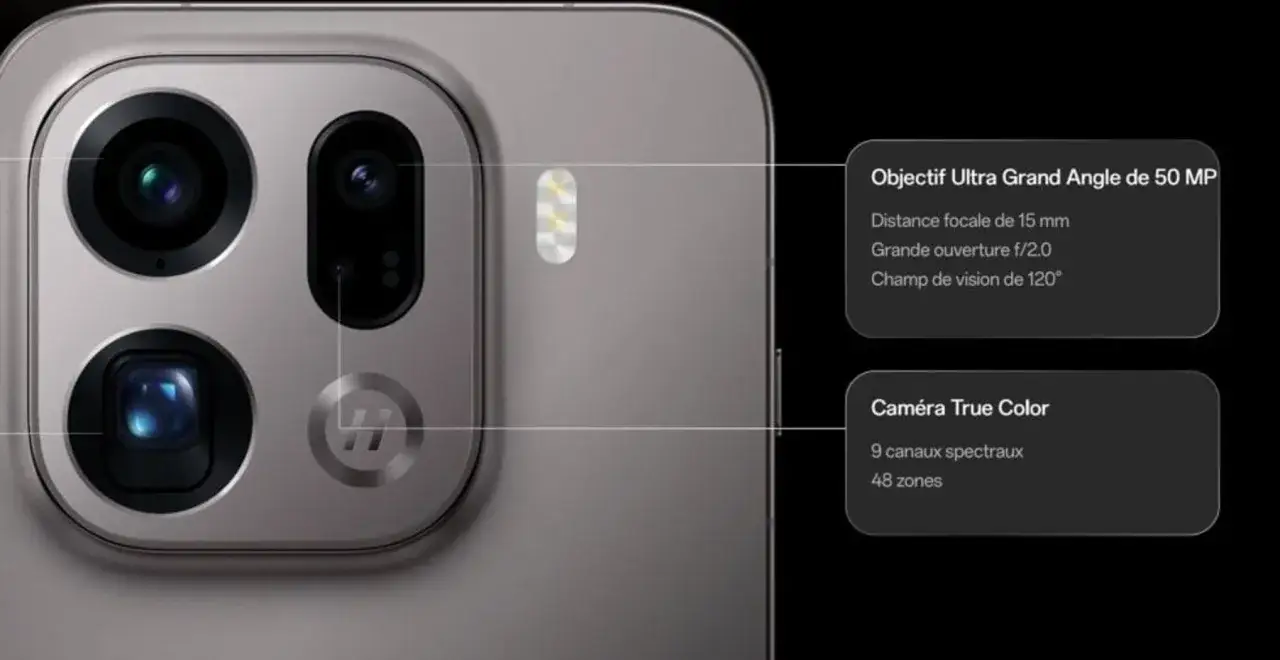 Telefon z aparatem jak lustrzanka, z obiektywem ultraszerokokątnym 50 MP i kamerą True Color.
