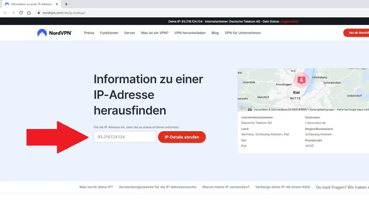 &ouml;ffentliche ip adresse anzeigen website
