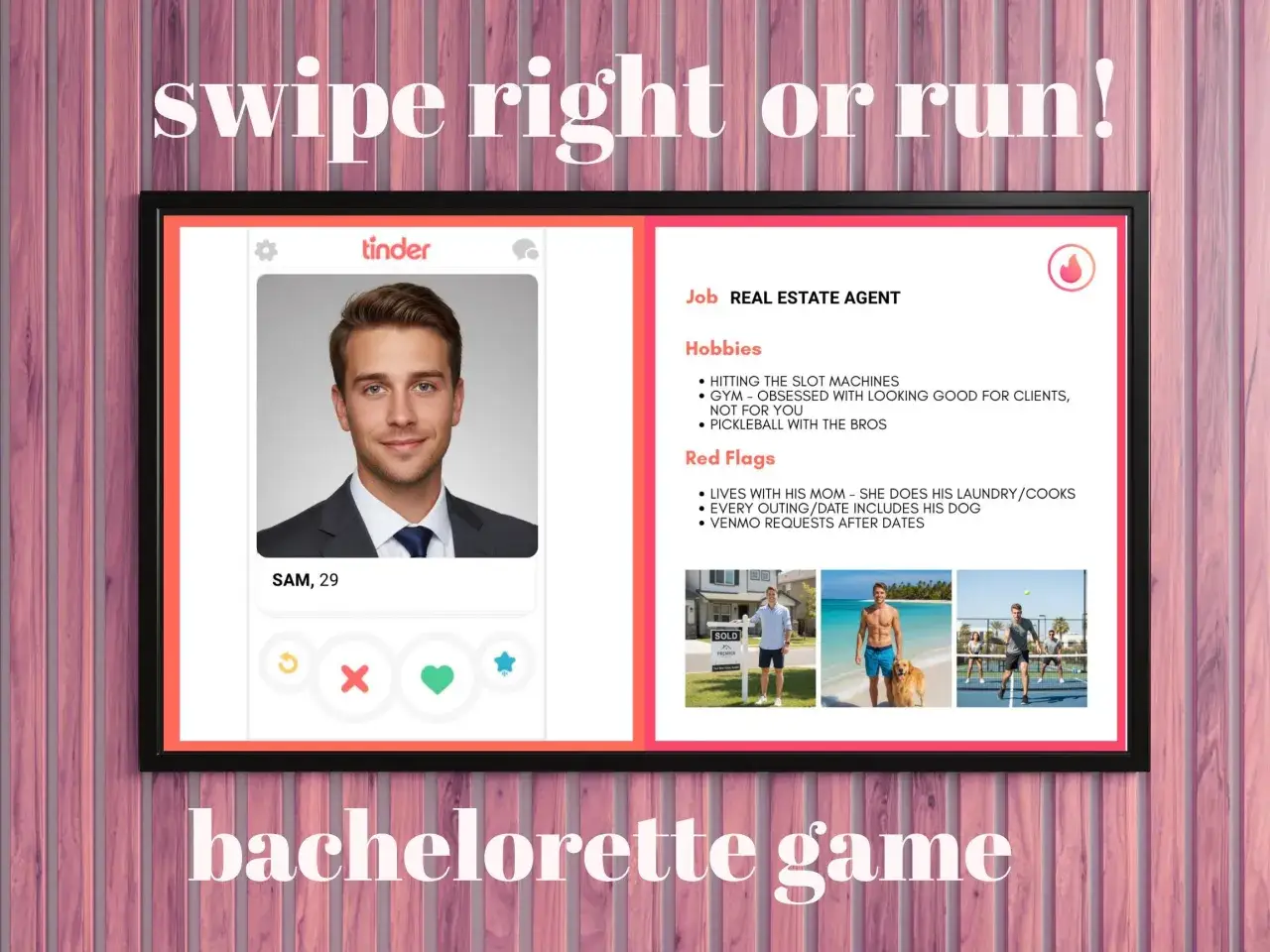 Profil z portali randkowych Tinder. Sam, 29 lat, agent nieruchomości. Zastanawiasz się, czy dać mu szansę?