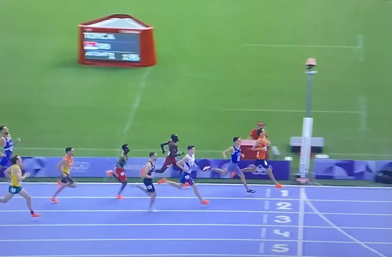 Läufer im Rennen, Jakob Ingebrigtsen kämpft um die Führung.