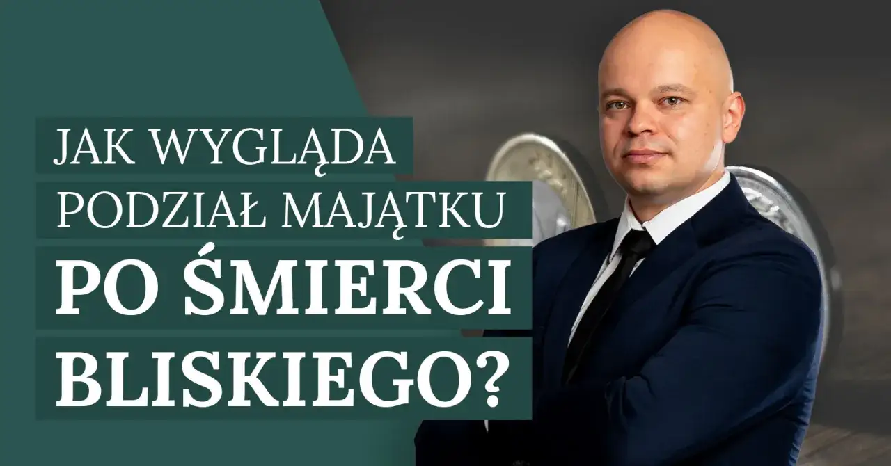 Mężczyzna w garniturze, obok napis: 