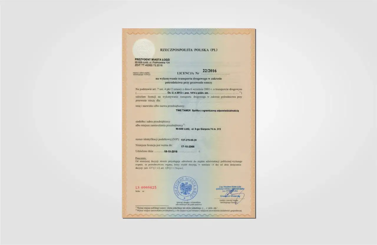 Licencja spedytora co to jest