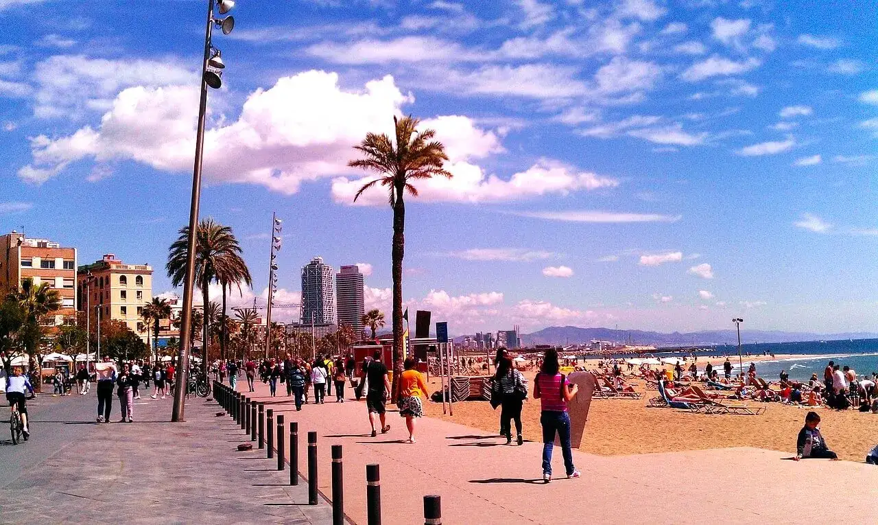 Plaże Barcelony panorama