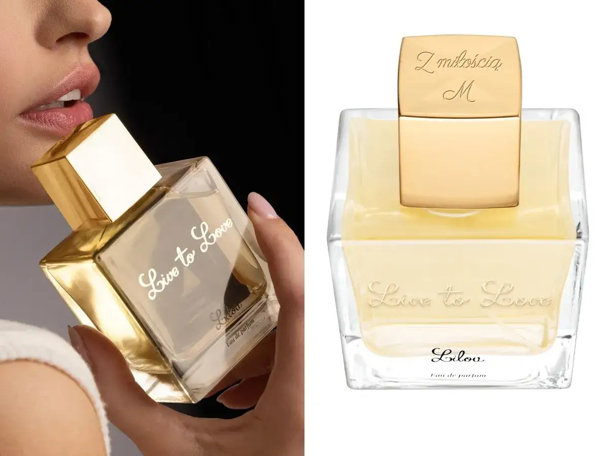 Złota butelka perfum