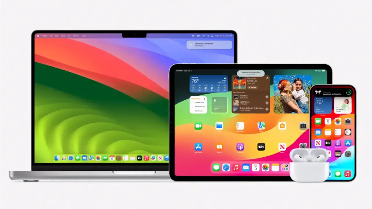 Na ekranach MacBooka, iPada i iPhone'a widać ikony aplikacji, które pomogą Ci dowiedzieć się, jak znaleźć zainstalowane aplikacje.