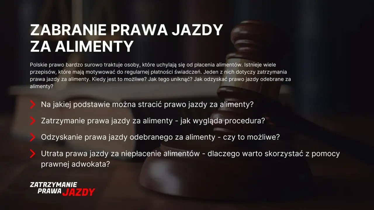 Jak odzyskać prawo jazdy zabrane za alimenty? Dowiedz się, kiedy można stracić uprawnienia i jak je odzyskać.