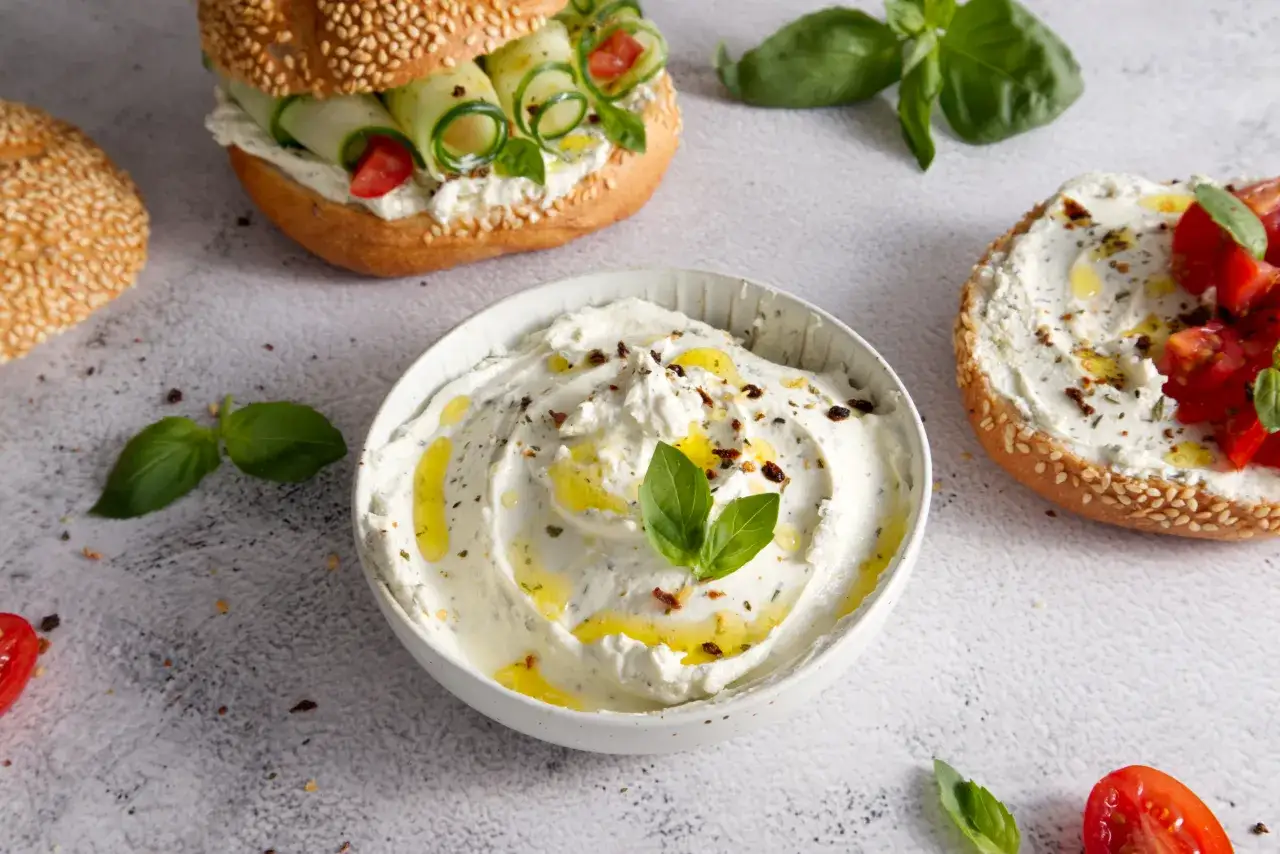 Verschiedene Kr&auml;uter und Gew&uuml;rze f&uuml;r Quark