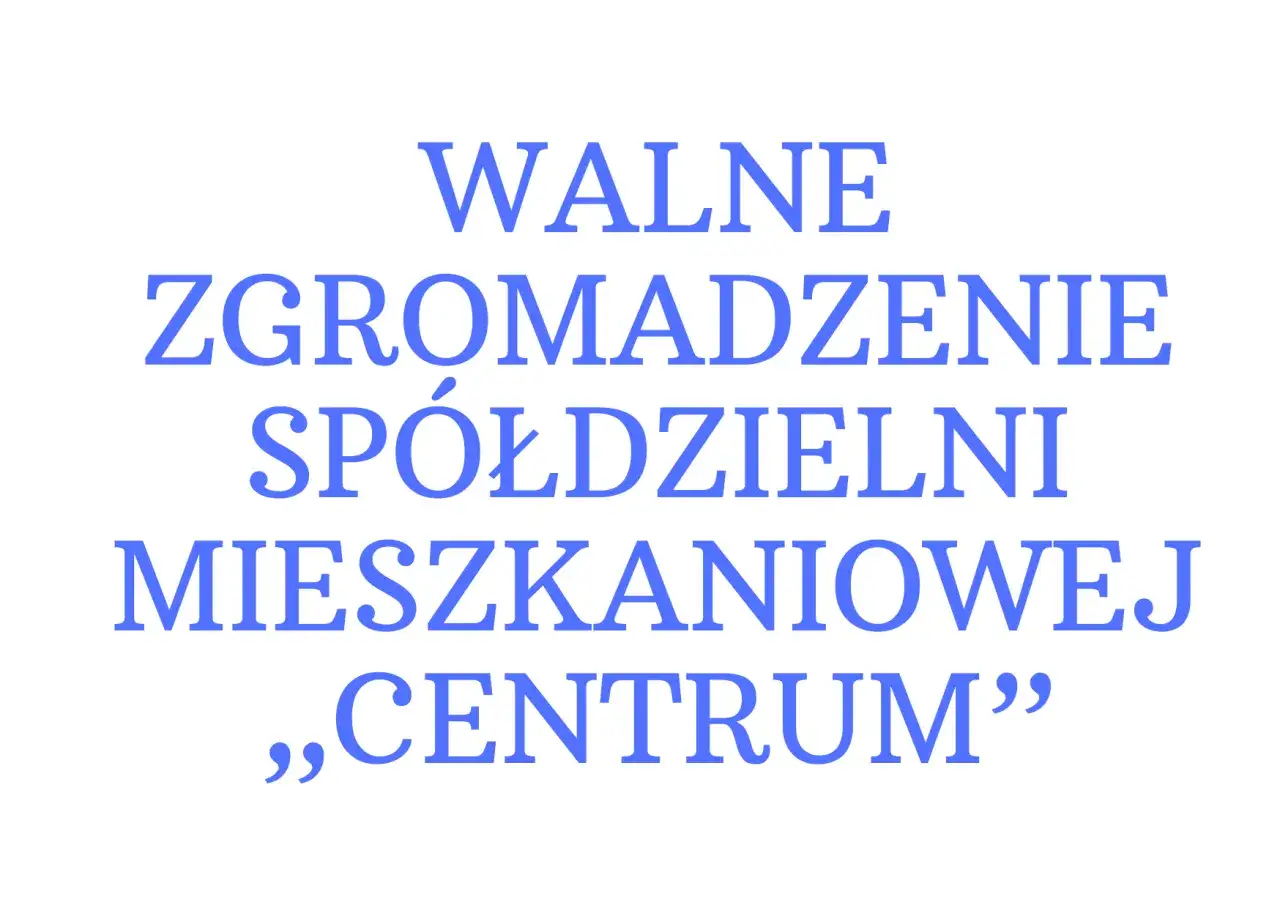 Walne Zgromadzenie Spółdzielni Mieszkaniowej głosowanie