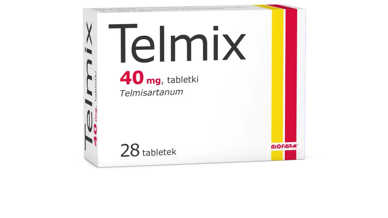 Opakowanie leku Telmix 40 mg, zawierające 28 tabletek.