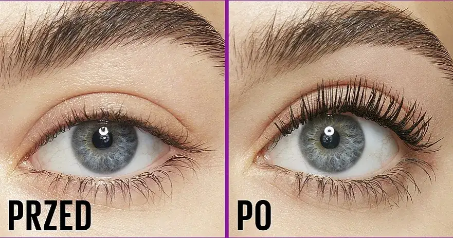 Vorher-Nachher Wimpern Mascara Lifting Effekt
