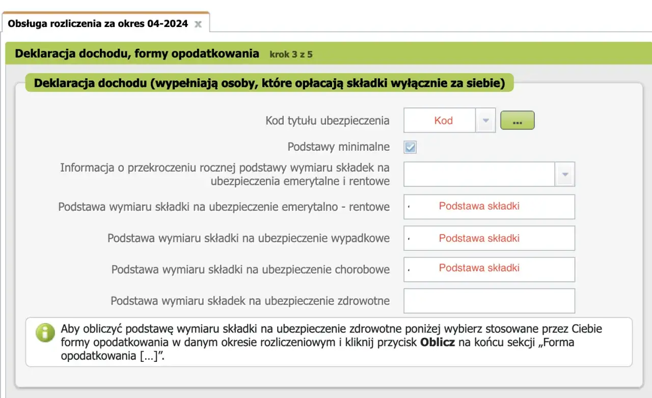Roczne rozliczenie składki zdrowotnej ZUS DRA