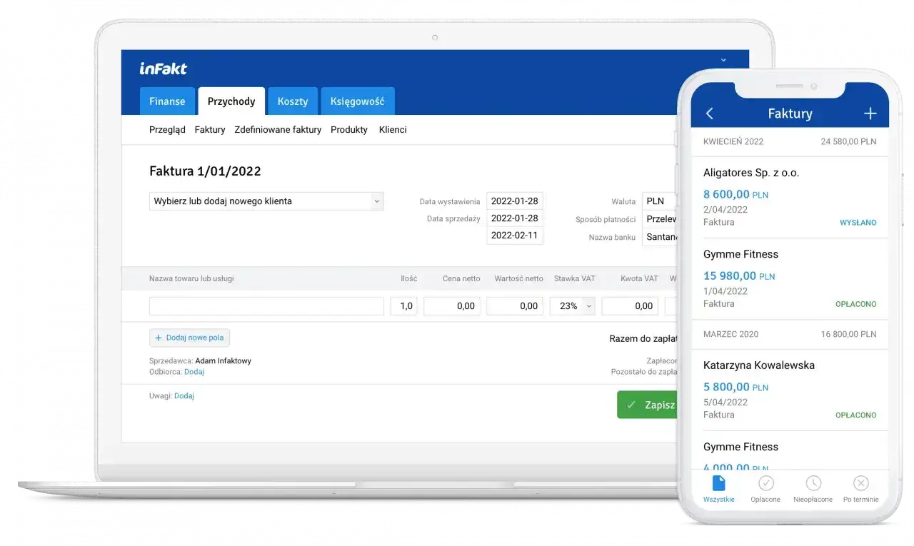przykładowe programy do fakturowania online