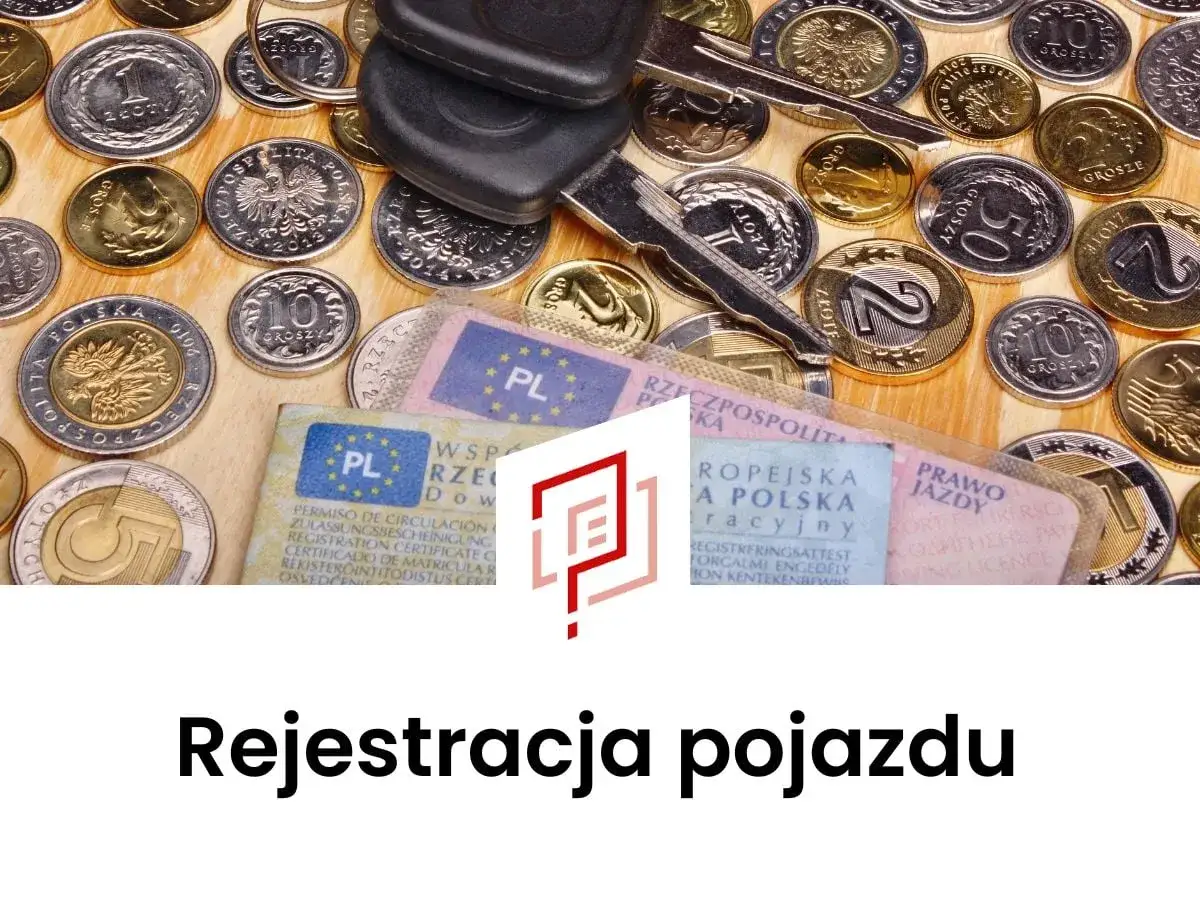 Kluczyki, monety i dokumenty potrzebne do rejestracji samochodu wr.