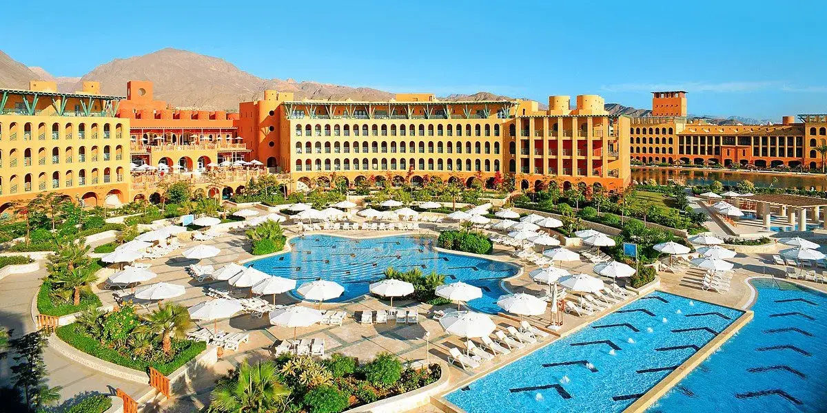 Luksusowy kurort Taba Heights widok z lotu ptaka