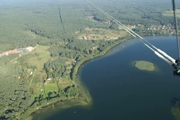 Jezioro Pluszne Wielkie widok z lotu ptaka