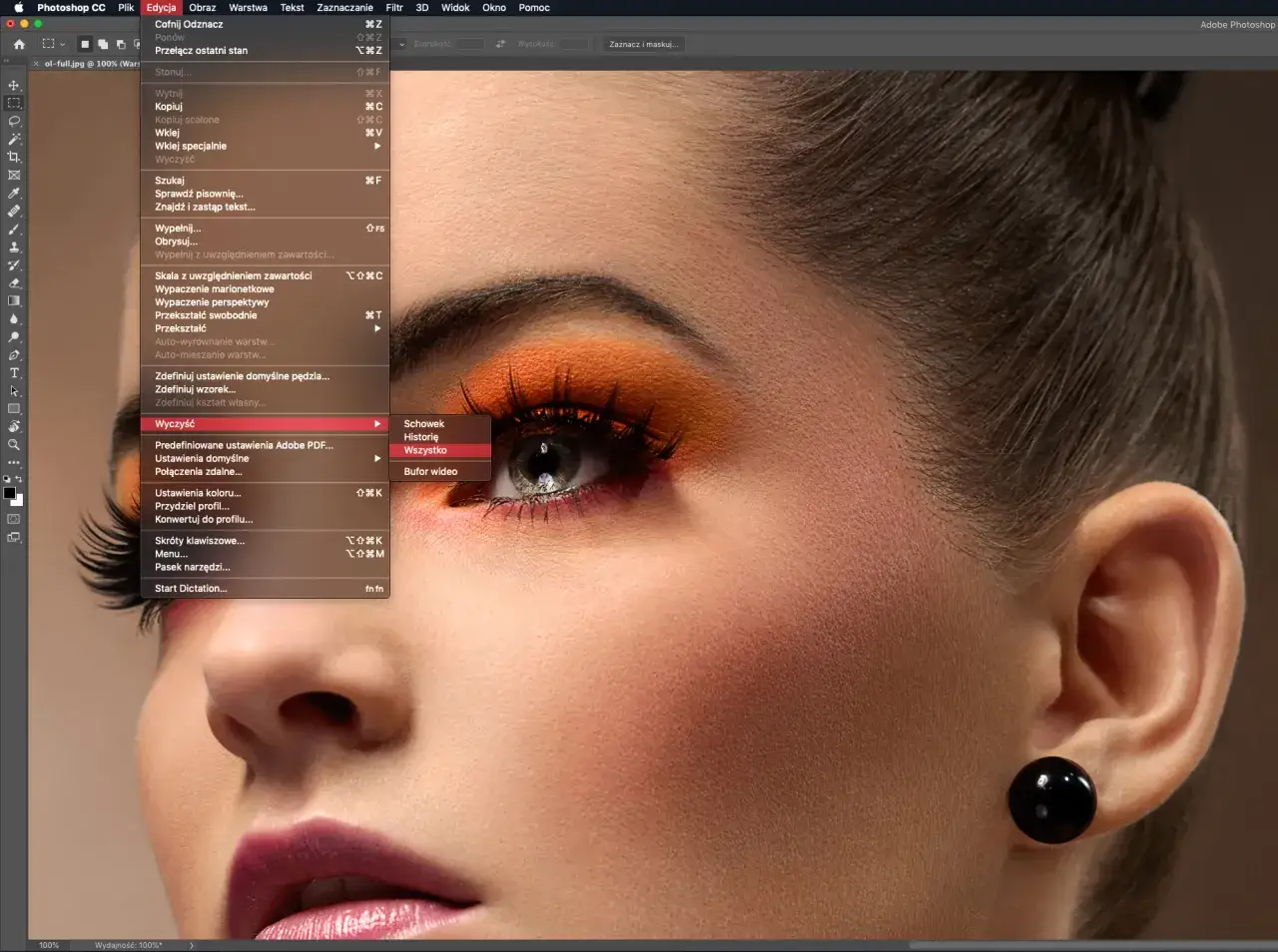 Photoshop duży plik warstwy głębia bitowa rozdzielczość