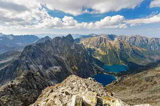 Rysy w Tatrach Wysokich widok z lotu ptaka