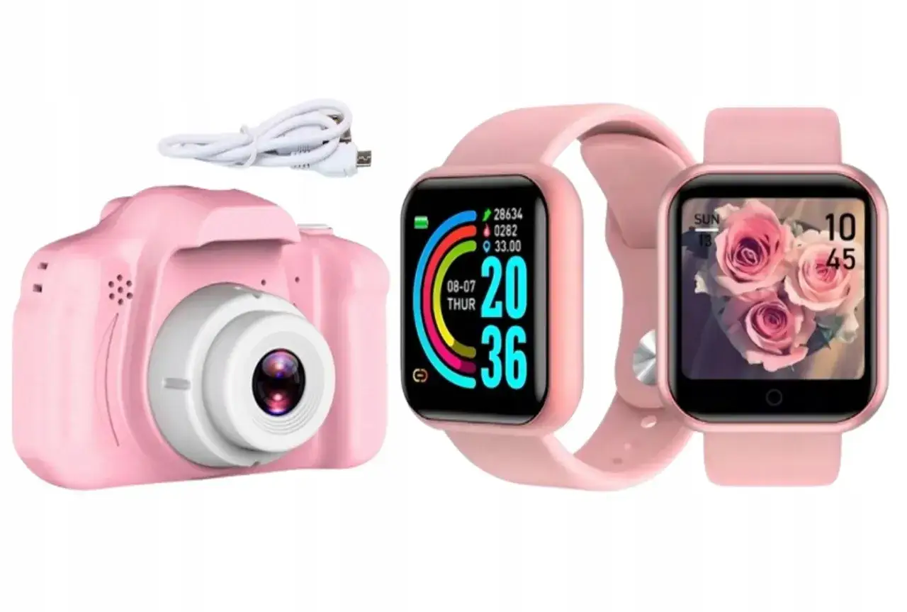 smartwatch dla dziewczynki, aparat instax dziewczynka