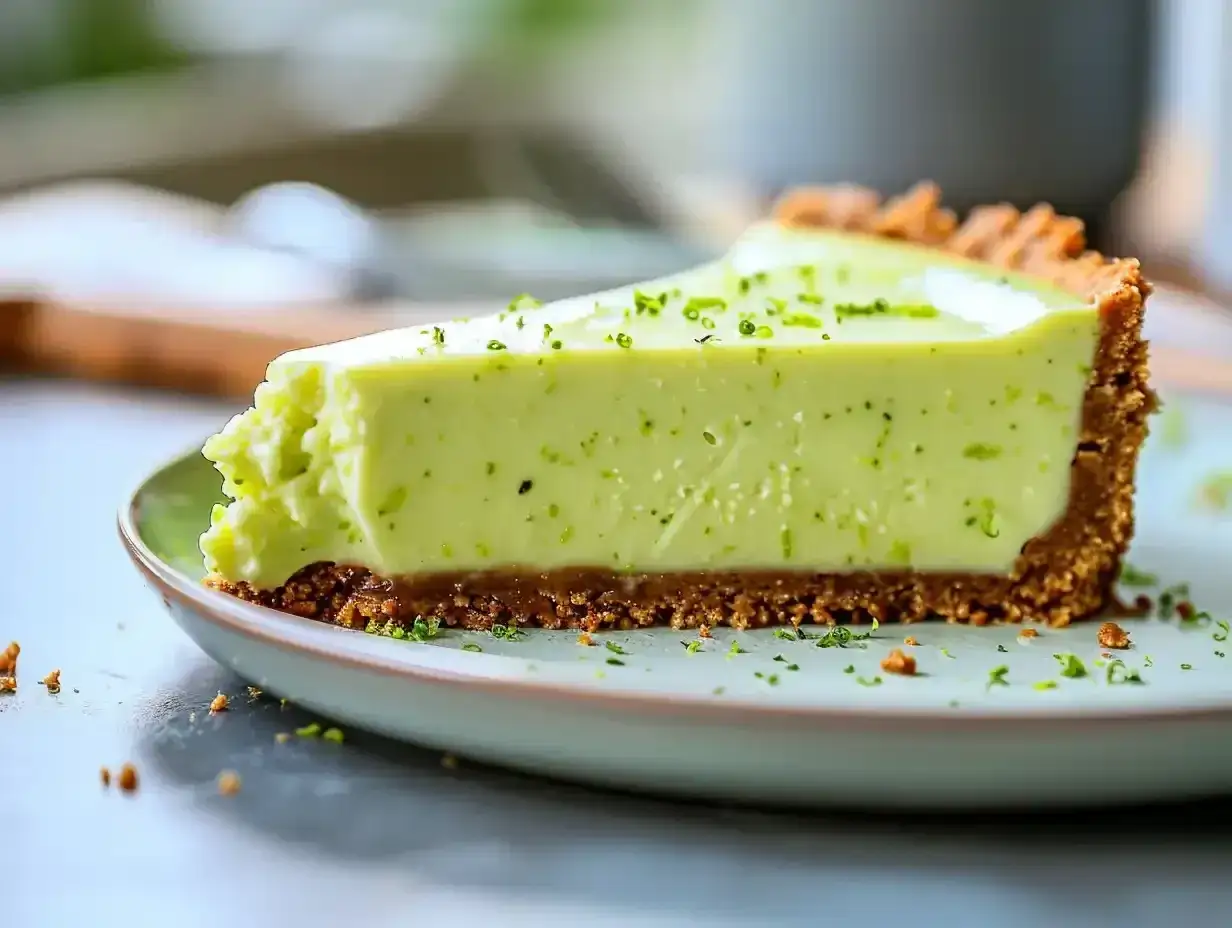 En saftig bit limecheesecake med krispig botten, toppad med rivet limeskal. Perfekt f&ouml;r att se om man kan frysa cheesecake f&ouml;r senare njutning.