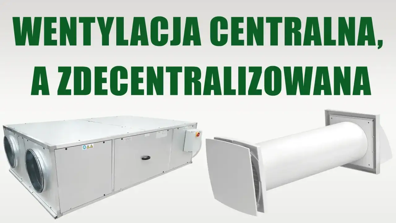 Centralny rekuperator i wentylator ścienny. Wyb&oacute;r systemu wentylacji zależy od potrzeb.