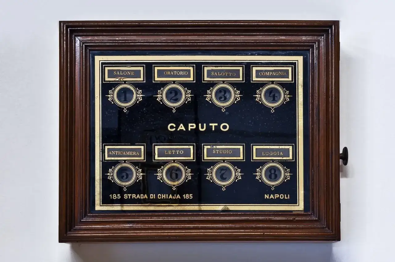Antico campanello di casa Caputo, 185 Strada di Chiaia, Napoli. Un pezzo storico del museo di Napoli collezione Bonelli.