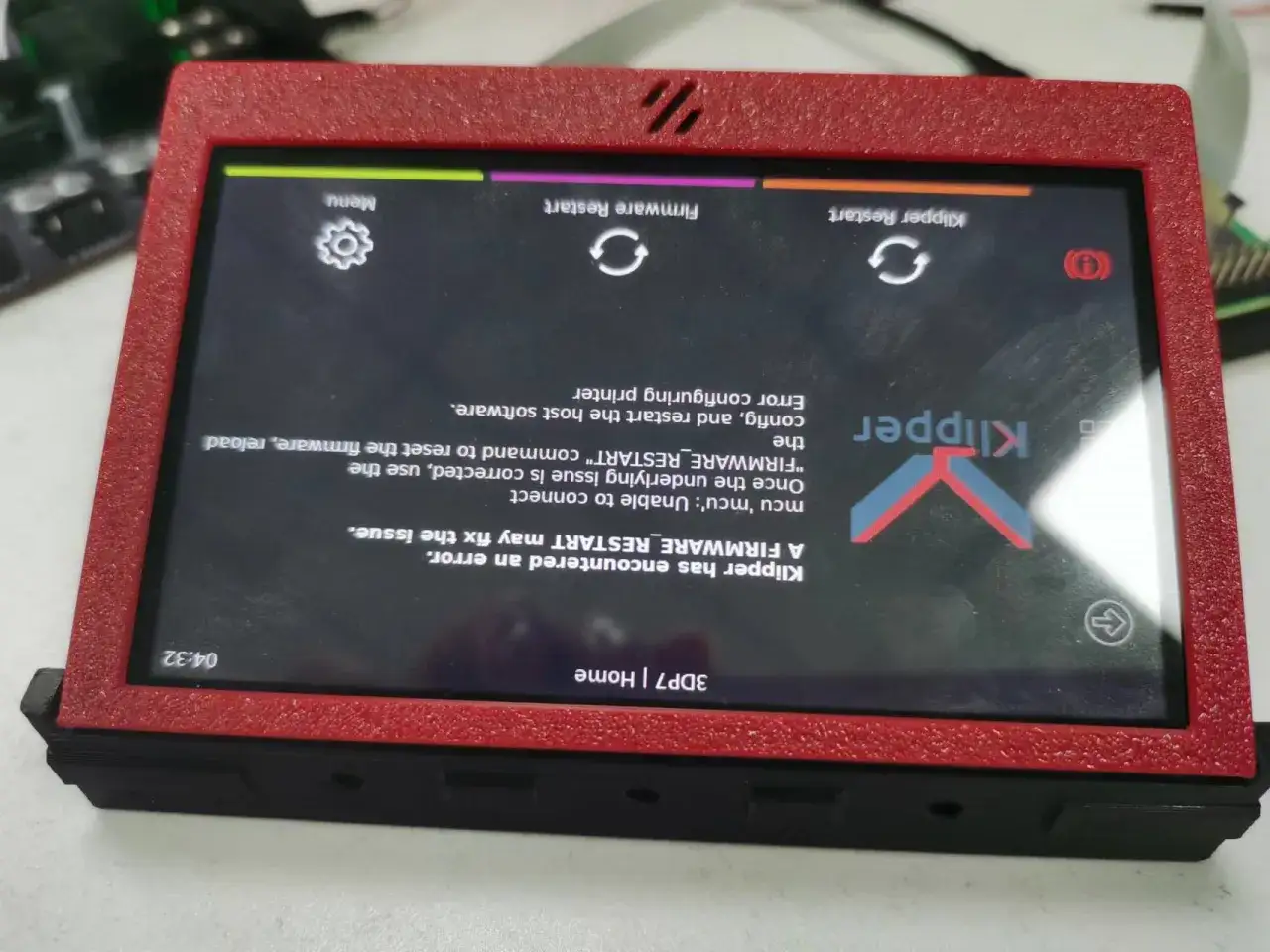Creality Sonic Pad z błędem 
