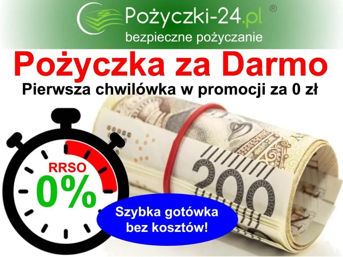 Pierwsza pożyczka za darmo! Szybka gotówka bez kosztów, promocyjne RRSO 0%. Zwiń banknot 200 zł.