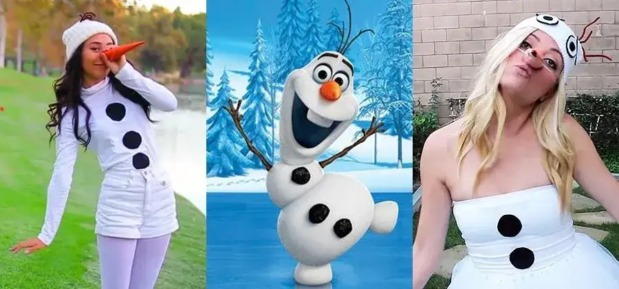 strój olafa diy głowa