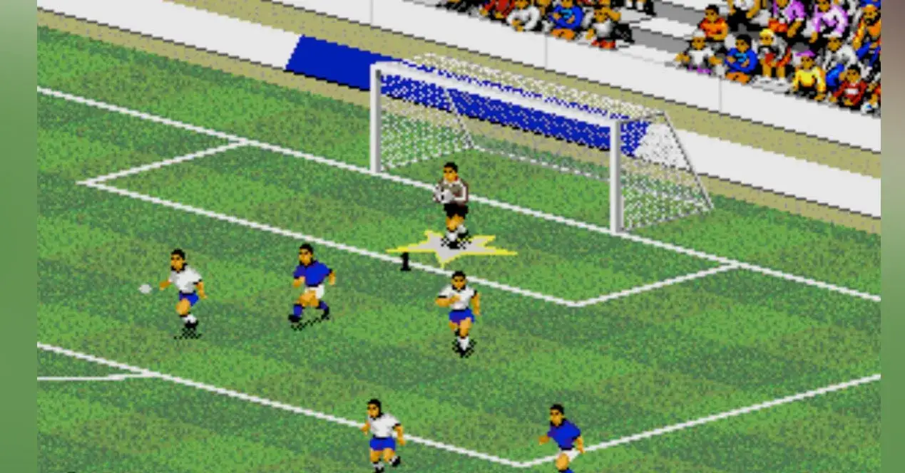 FIFA International Soccer widok izometryczny gameplay