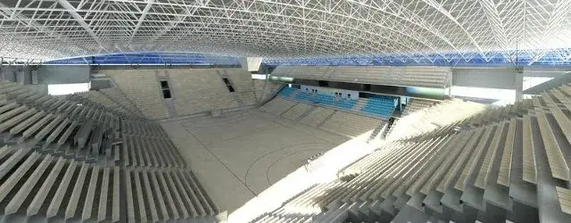 Panorama Kielc z halą sportową w tle